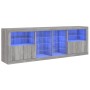 Sideboard with Sonoma gray LED lights 202x37x67 cm by , Sideboards - Ref: Foro24-3209049, Price: 235,47 €, Discount: %