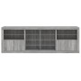 Sideboard with Sonoma gray LED lights 202x37x67 cm by , Sideboards - Ref: Foro24-3209049, Price: 235,47 €, Discount: %