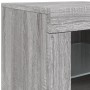 Sideboard with Sonoma gray LED lights 202x37x67 cm by , Sideboards - Ref: Foro24-3209049, Price: 235,47 €, Discount: %