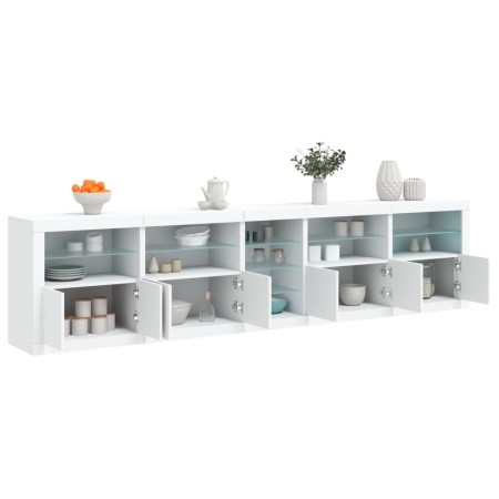 Sideboard with white LED lights 283x37x67 cm by , Sideboards - Ref: Foro24-3209023, Price: 332,46 €, Discount: %