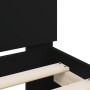 Bed frame with black engineered wood headboard 90x200 cm by , Beds and slatted bases - Ref: Foro24-838534, Price: 87,99 €, Di...