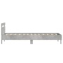 Cama con cabecero madera de ingeniería gris hormigón 90x200 cm de , Camas y somieres - Ref: Foro24-838536, Precio: 83,93 €, D...