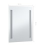 Espejo de pared de baño con LED 60x80 cm de vidaXL, Espejos - Ref: Foro24-144703, Precio: 114,39 €, Descuento: %