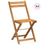 Folding terrace chairs 4 units solid acacia wood by , Garden chairs - Ref: Foro24-3216305, Price: 145,65 €, Discount: %