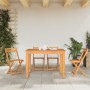 Folding terrace chairs 4 units solid acacia wood by , Garden chairs - Ref: Foro24-3216305, Price: 145,65 €, Discount: %