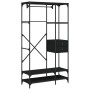 Engineered wood black cabinet with drawers 100x40x180 cm by , Wardrobes - Ref: Foro24-838948, Price: 114,87 €, Discount: %