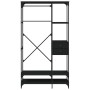 Engineered wood black cabinet with drawers 100x40x180 cm by , Wardrobes - Ref: Foro24-838948, Price: 114,87 €, Discount: %