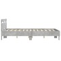 Cama con cabecero madera de ingeniería gris hormigón 120x200 cm de , Camas y somieres - Ref: Foro24-3207430, Precio: 148,01 €...