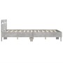 Cama con cabecero madera de ingeniería gris hormigón 120x190 cm de , Camas y somieres - Ref: Foro24-3207451, Precio: 136,99 €...