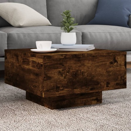 Mesa de centro madera de ingeniería roble ahumado 55x55x31 cm de , Mesas de centro - Ref: Foro24-836571, Precio: 42,36 €, Des...