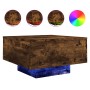 Smoked oak coffee table with LED lights 55x55x31 cm by , Coffee table - Ref: Foro24-836578, Price: 57,55 €, Discount: %