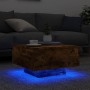 Smoked oak coffee table with LED lights 55x55x31 cm by , Coffee table - Ref: Foro24-836578, Price: 57,55 €, Discount: %