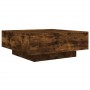 Smoked oak coffee table with LED lights 80x80x31 cm by , Coffee table - Ref: Foro24-836592, Price: 81,18 €, Discount: %