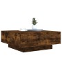 Smoked oak coffee table with LED lights 80x80x31 cm by , Coffee table - Ref: Foro24-836592, Price: 81,18 €, Discount: %