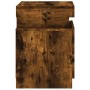 Bedside tables with LED lights 2 units smoked oak 35x39x55 cm by , Nightstands - Ref: Foro24-836758, Price: 123,55 €, Discoun...