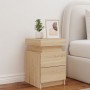 Bedside table with LED lights Sonoma oak 35x39x55 cm by , Nightstands - Ref: Foro24-836753, Price: 65,21 €, Discount: %