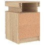 Bedside table with LED lights Sonoma oak 35x39x55 cm by , Nightstands - Ref: Foro24-836753, Price: 65,21 €, Discount: %