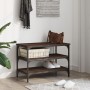 Engineered wood oak brown shoe bench 70x38.5x49 cm by , Benches for halls and storage - Ref: Foro24-839042, Price: 47,53 €, D...