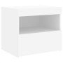 Bedside tables with LED lights, 2 units, white, 50x40x45 cm by , Nightstands - Ref: Foro24-836764, Price: 114,78 €, Discount: %