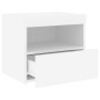 Bedside tables with LED lights, 2 units, white, 50x40x45 cm by , Nightstands - Ref: Foro24-836764, Price: 114,78 €, Discount: %