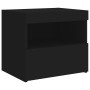 Bedside tables with LED lights, 2 units, black, 50x40x45 cm by , Nightstands - Ref: Foro24-836766, Price: 100,94 €, Discount: %