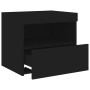 Bedside tables with LED lights, 2 units, black, 50x40x45 cm by , Nightstands - Ref: Foro24-836766, Price: 100,94 €, Discount: %