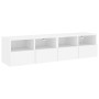 Muebles TV de pared 2 uds madera ingeniería blanco 60x30x30 cm de , Muebles TV - Ref: Foro24-836855, Precio: 64,09 €, Descuen...