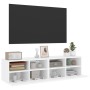 Wall-mounted TV furniture set, engineered wood, white, 2 units, 60x30x30 cm by , TV Furniture - Ref: Foro24-836855, Price: 64...