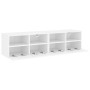 Wall-mounted TV furniture set, engineered wood, white, 2 units, 60x30x30 cm by , TV Furniture - Ref: Foro24-836855, Price: 64...