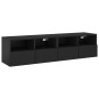 Muebles de TV de pared 2 uds madera ingeniería negro 60x30x30cm de , Muebles TV - Ref: Foro24-836857, Precio: 66,15 €, Descue...