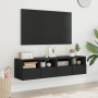 Muebles de TV de pared 2 uds madera ingeniería negro 60x30x30cm de , Muebles TV - Ref: Foro24-836857, Precio: 66,15 €, Descue...