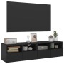 Wall-mounted TV furniture, set of 2, engineered wood, black, 60x30x30cm by , TV Furniture - Ref: Foro24-836857, Price: 66,25 ...