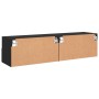 Muebles de TV de pared 2 uds madera ingeniería negro 60x30x30cm de , Muebles TV - Ref: Foro24-836857, Precio: 66,15 €, Descue...