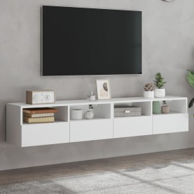 Wall-mounted TV furniture set, engineered wood, white, 80x30x30 cm by , TV Furniture - Ref: Foro24-836869, Price: 74,68 €, Di...