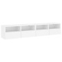 Wall-mounted TV furniture set, engineered wood, white, 80x30x30 cm by , TV Furniture - Ref: Foro24-836869, Price: 75,17 €, Di...