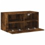 Wall-mounted TV unit in smoked oak engineered wood, 60x30x30 cm by , TV Furniture - Ref: Foro24-836862, Price: 41,35 €, Disco...