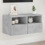 Wall-mounted TV unit in gray concrete engineered wood, 60x30x30 cm. by , TV Furniture - Ref: Foro24-836860, Price: 41,30 €, D...