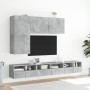 Wall-mounted TV unit in gray concrete engineered wood, 60x30x30 cm. by , TV Furniture - Ref: Foro24-836860, Price: 41,30 €, D...