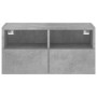 Mueble de pared TV madera ingeniería gris hormigón 60x30x30 cm de , Muebles TV - Ref: Foro24-836860, Precio: 41,30 €, Descuen...