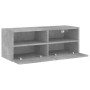 Wall-mounted TV unit in gray concrete engineered wood, 80x30x30 cm by , TV Furniture - Ref: Foro24-836874, Price: 46,00 €, Di...