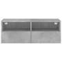 Mueble de pared TV madera ingeniería gris hormigón 80x30x30 cm de , Muebles TV - Ref: Foro24-836874, Precio: 45,94 €, Descuen...