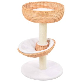 Cat scratching post with natural willow wood sisal post by vidaXL, Cat furniture - Ref: Foro24-170723, Price: 60,27 €, Discou...