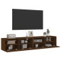 Wall-mounted TV furniture 2 units oak wood brown 80x30x30 cm by , TV Furniture - Ref: Foro24-836881, Price: 83,15 €, Discount: %