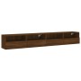 Wall-mounted TV units 2 pieces oak wood brown 100x30x30 cm by , TV Furniture - Ref: Foro24-836895, Price: 108,34 €, Discount: %