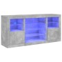 Sideboard with LED lights in concrete gray 142.5x37x67 cm by , Sideboards - Ref: Foro24-3209089, Price: 155,74 €, Discount: %