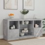 Sideboard with LED lights in concrete gray 142.5x37x67 cm by , Sideboards - Ref: Foro24-3209089, Price: 155,74 €, Discount: %