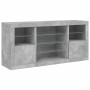 Sideboard with LED lights in concrete gray 142.5x37x67 cm by , Sideboards - Ref: Foro24-3209089, Price: 155,74 €, Discount: %