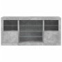 Sideboard with LED lights in concrete gray 142.5x37x67 cm by , Sideboards - Ref: Foro24-3209089, Price: 155,74 €, Discount: %