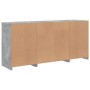 Sideboard with LED lights in concrete gray 142.5x37x67 cm by , Sideboards - Ref: Foro24-3209089, Price: 155,74 €, Discount: %