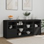 Black sideboard with LED lights 163x37x67 cm by , Sideboards - Ref: Foro24-3209094, Price: 194,89 €, Discount: %